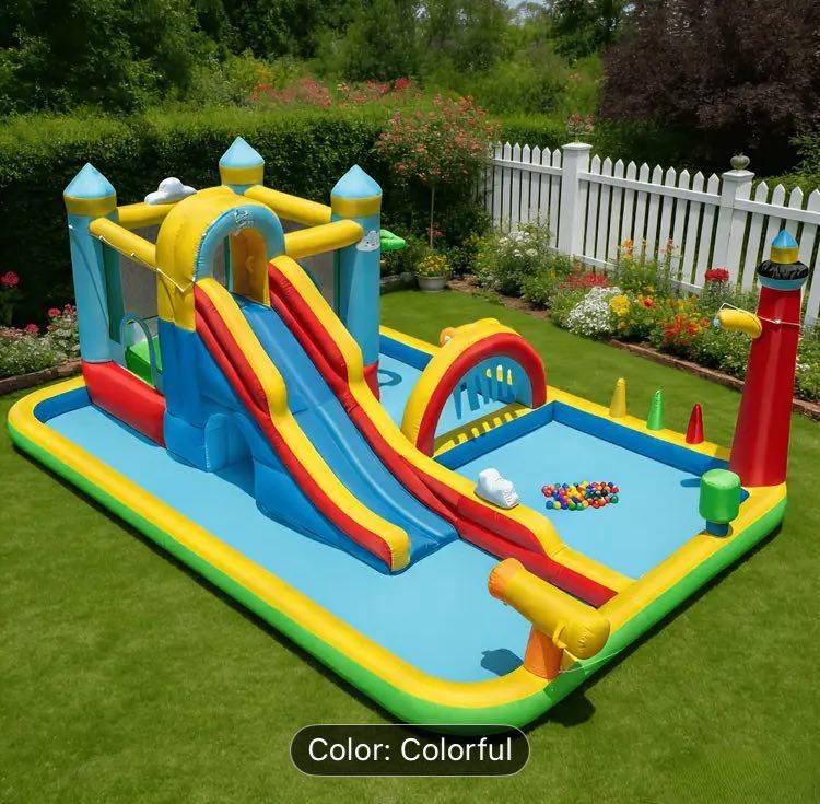 Castillo Inflable con Tobogán, Alberca y Pelotas