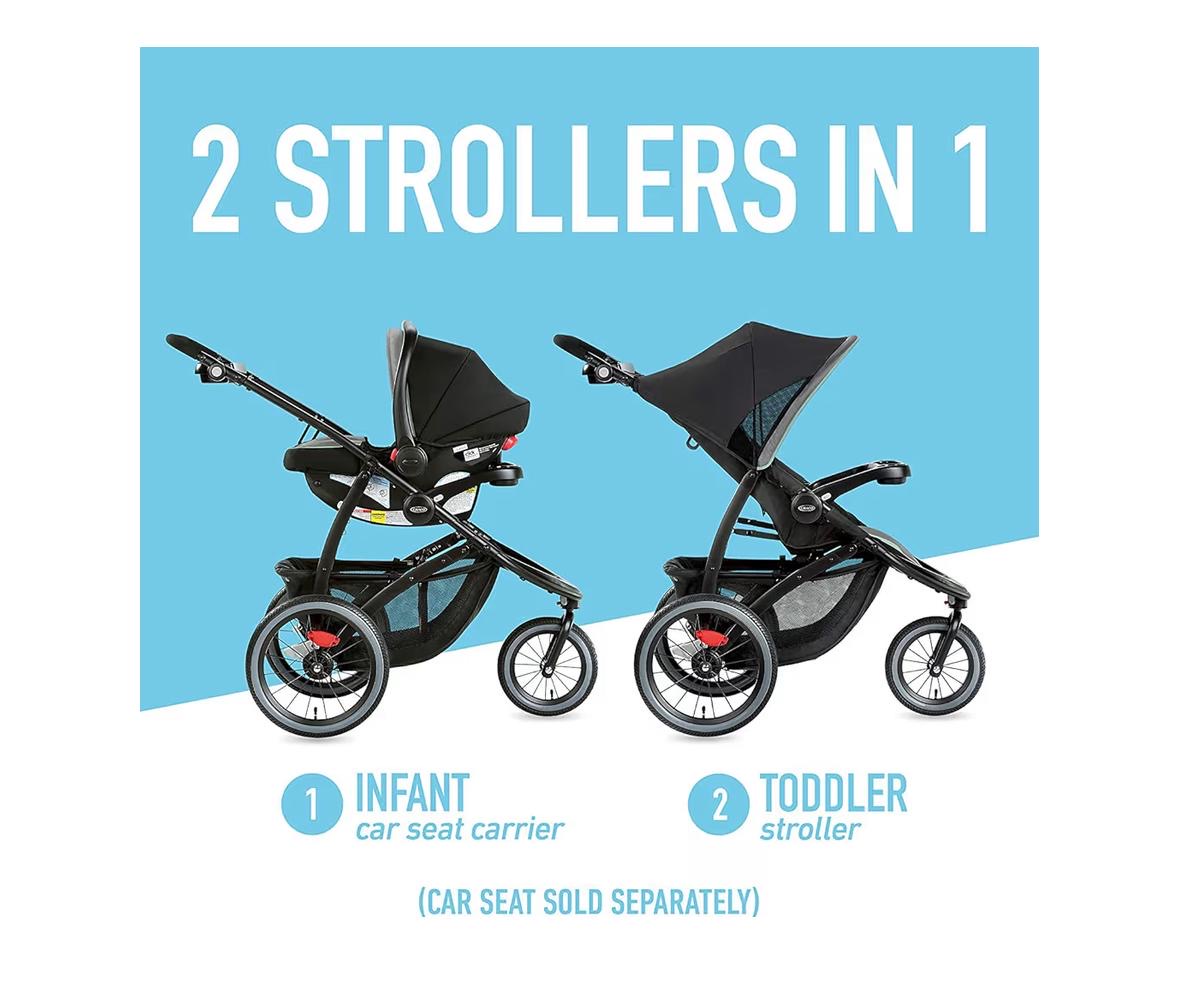 Coche Jogger 2 en 1 — Porta Silla de Auto + Coche para Niño