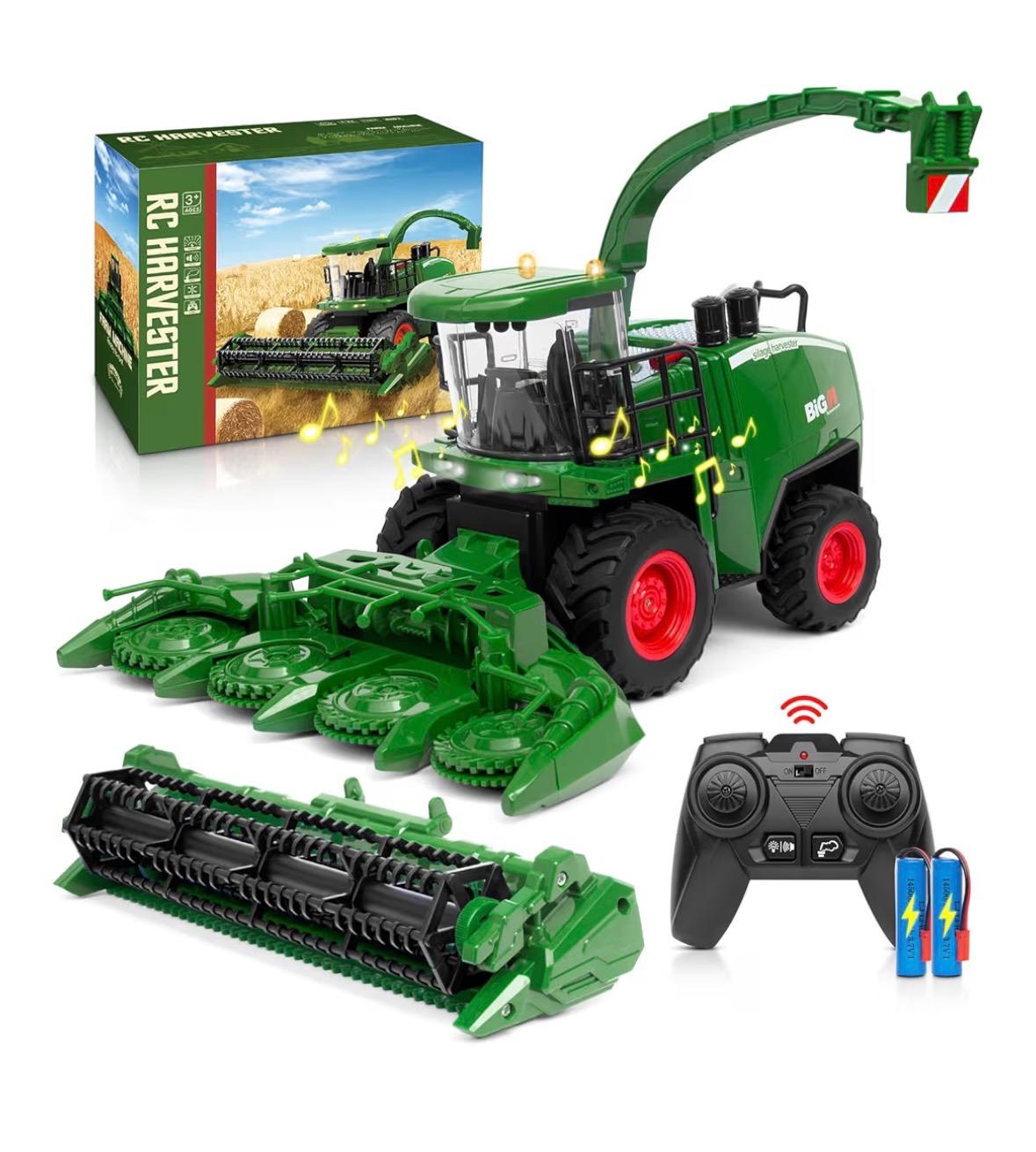Cosechadora RC Verde con Luces y Sonidos Realistas