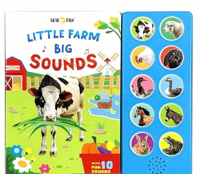 Libro de Sonidos "Little Farm Big Sounds" — 10 Sonidos de Animales