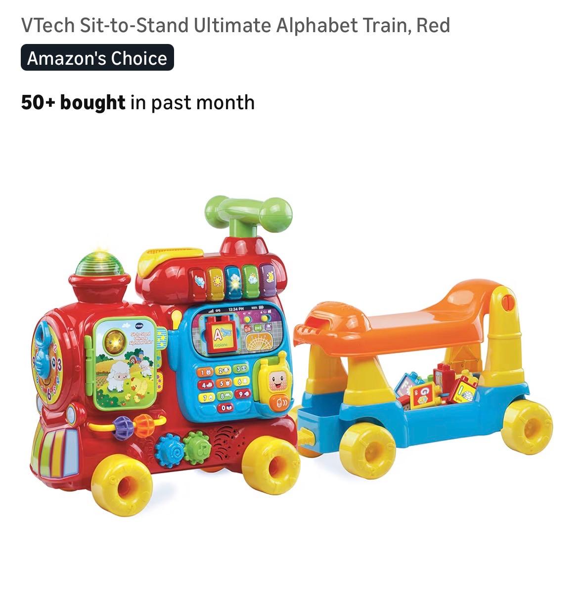 Tren del Alfabeto VTech Sit-to-Stand 4 en 1 — Andador, Triciclo, Tren