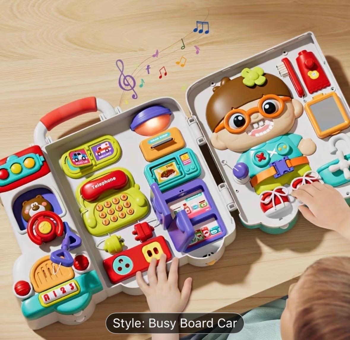 Maletín Busy Board Educativo — Tablero Sensorial Multifunción