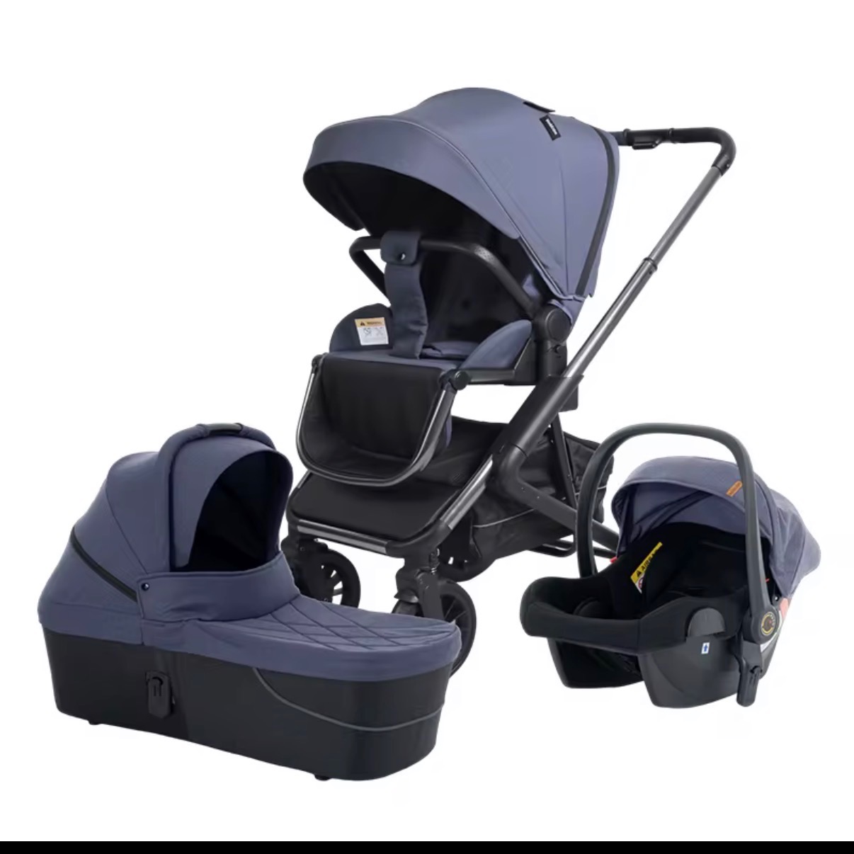 Coche 3 en 1 Premium con Moisés, Silla Reversible y Portabebé